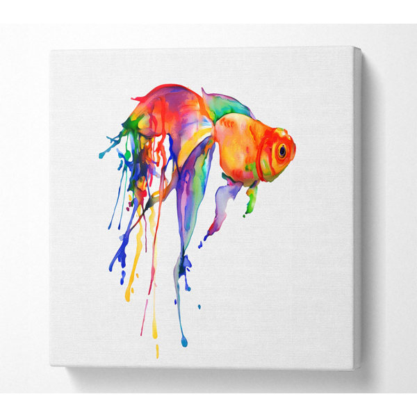 House of Hampton Rainbow Goldfish Wrapped Canvas Art Prints Wayfair